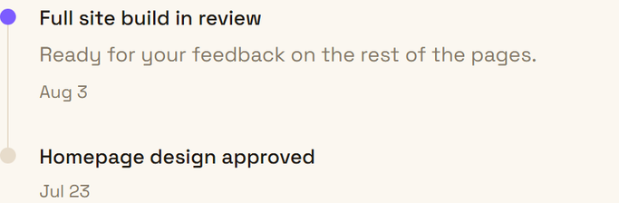 Status timeline